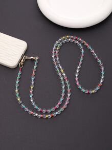 Tira de celular de color combinado con cuenta - Multicolor - Ver 5