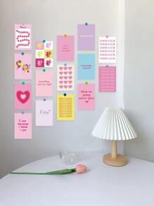 15pcs Slogan Graphic Postcard Set - Multicolor - View 2