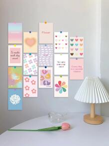 15pcs Mixed Pattern Postcard - Multicolor - View 4