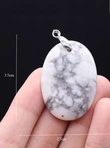 1入組DIY石頭吊墜 - 白色 - 查看 3