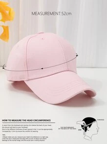 Niñas Gorro béisbol unicolor - Rosa - Ver 3