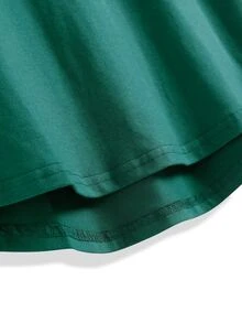 Manfinity Homme Men Letter Graphic Tee - Green - View 4