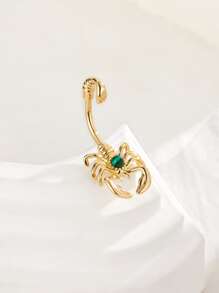 不銹鋼蠍裝飾臍環適合女士和女孩 - 彩色 - 查看 1