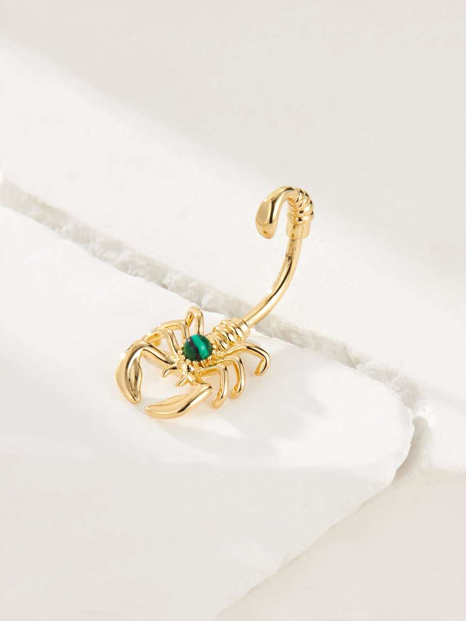 1pc Scorpion Faux Turquoise Navel Piercing Ring For Women, Halloween