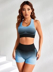 Ombre Print Racerback Sports Set