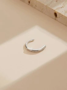 Anillo de vientre simple cobre con diseño de diamante de imitación Joya de cuerpo regalo para mujeres & Chicas