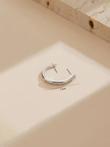 Anillo de vientre simple cobre con diseño de diamante de imitación Joya de cuerpo regalo para mujeres & Chicas