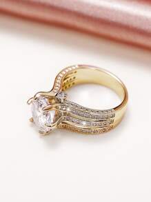 Anillo zirconia cúbica - Amarillo Oro - Ver 3