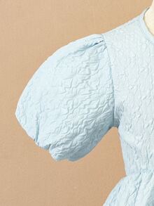 小女童泡泡袖荷葉邊洋裝