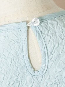 小女童泡泡袖荷葉邊洋裝