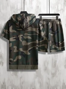 Manfinity LEGND Bộ hai mảnh Nam Dây kéo Ngụy trang Giải trí - Nhiều màu - Xem 2