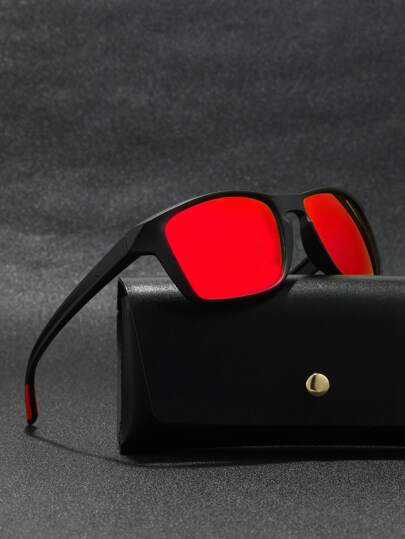 1 件经典复古休闲运动涂层 True REVO 镜片时尚眼镜，哑光纹理涂层，鼻梁锁孔设计，橡胶防滑腿 [免费挂绳、眼镜盒和清洁布] 适合夏季海滩度假、户外、旅行