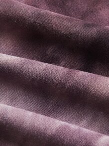 SHEIN ICON Áo phông Crop Phương Tây Cô gái cao bồi Nhuộm buộc Off Shoulder Chi tiết khóa - Màu tím hoa cà - Xem 5