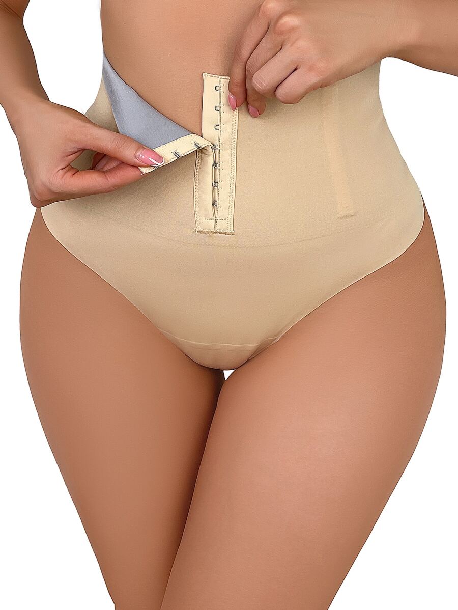 Hook And Eye Shapewear Panty - Apricot - View 1