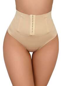 Hook And Eye Shapewear Panty - Apricot - View 6