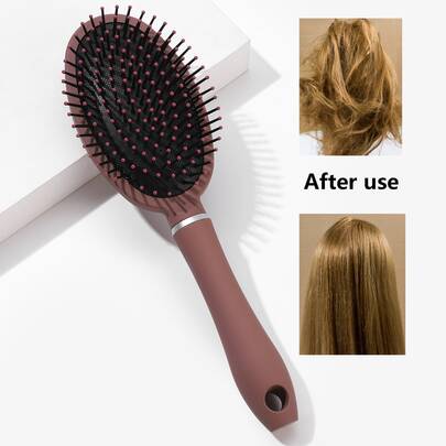 1 chiếc lược chải tóc đệm nhựa di động, dễ dàng chải tóc rối, lược gỡ rối bằng nhựa, sấy khô và duỗi thẳng, lược chải tóc đệm hình bầu dục, dành cho tóc dày/xoăn/mỏng/dài/ngắn, tóc ướt/khô, mọi loại tóc, lược dành cho nam nữ, lược chải tóc, lược, dụng cụ làm tóc, sản phẩm và phụ kiện tóc cho thợ cắt tóc, salon làm đẹp, trở lại trường học, vật dụng thiết yếu khi đi du lịch ngày lễ