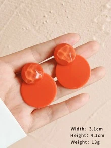 Hoa tai tròn - trái cam - Xem 3