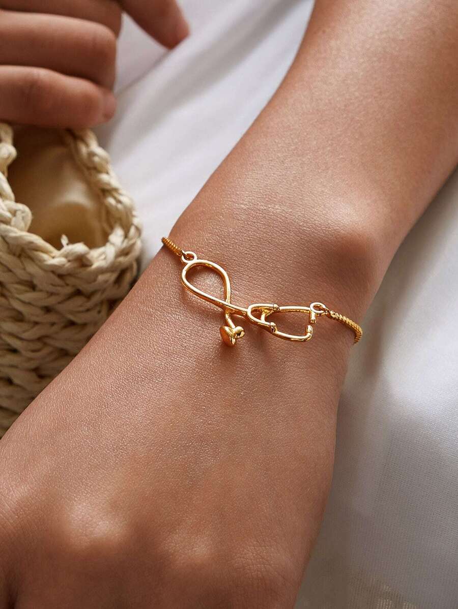 Pulsera Estetoscopio - Amarillo Oro - Ver 1