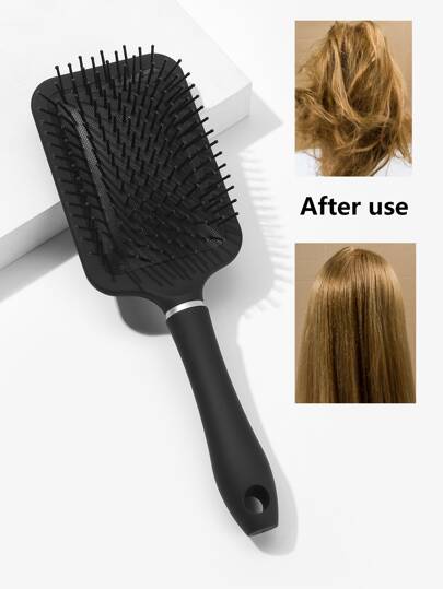 1pc Hair Brush Plastic Detangler, Glide Through Tangles With Ease, Plastic Detangler, Blow Drying And Straightening, Large-Square Hair Cushion Brush, For Thick/Curly/Thin/Long/Short Hairs Wet Dry All Hair Types, For Women Men Comb,Hair Brush,Comb,Hair Tools,Hair Products And Accessories For Barber Salon Beauty Travel Essentials,Back To School,Travel Holiday Essentials,Hair Accessories For Women