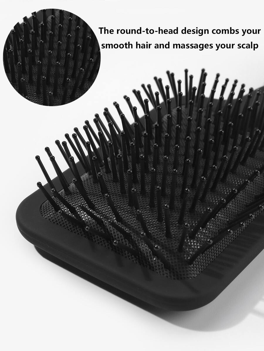 1pc Hair Brush Plastic Detangler, Glide Through Tangles With Ease