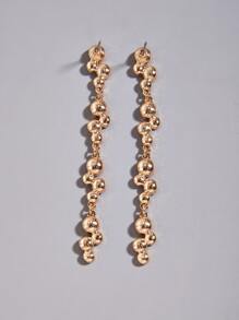 Rhinestone Decor Drop Earrings