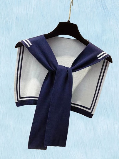 J-Fashion Striped Pattern Dickey Collar