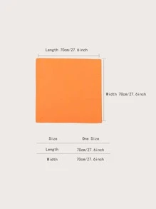1入組素色時尚圍巾適用於全部季節 - 橘色 - 查看 4