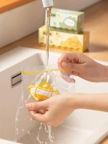 36pcs/set PE Kitchen Storage Bag, Chinese Character & Vegetable Pattern Clear Mini Food Storage Bag For Kitchen
