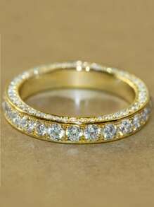 1枚时尚立方氧化锆戒指，女士礼物，婚礼派对首饰