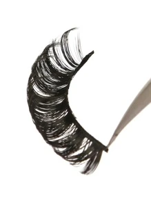 10 对 6-16 毫米浓密交叉卷翘俄罗斯睫毛条，睫毛，睫毛，假睫毛 - 黑色 - 查看 4