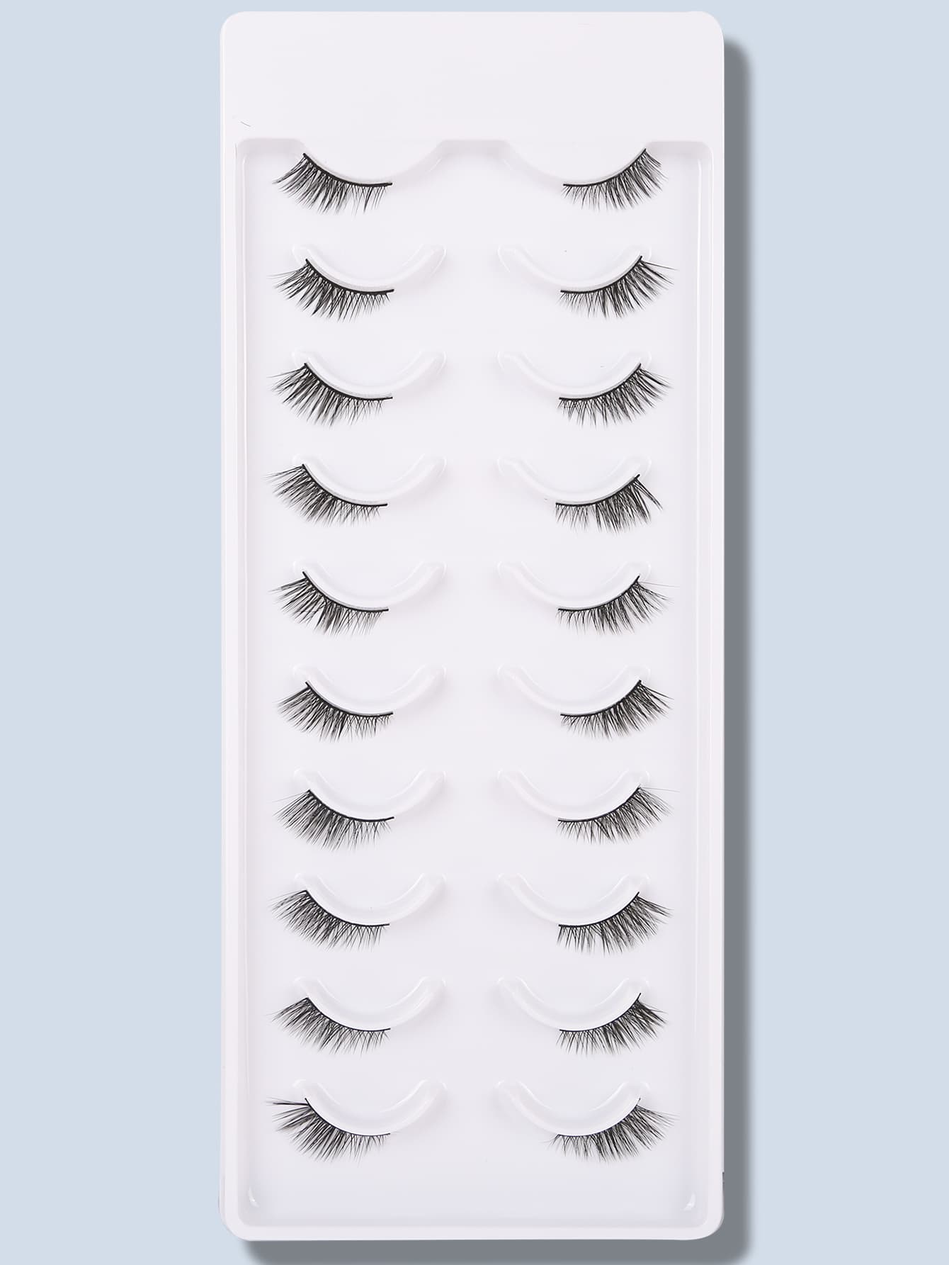 Himirell 10对猫眼半假睫毛，加长眼尾假睫毛，放大眼睛，适合节日、节假日、约会等化妆场合 - 黑色 - 查看 1