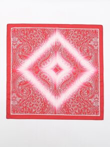 佩斯利印花方巾 - 彩色 - 查看 2