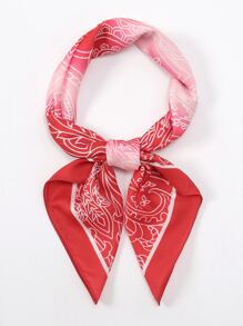 佩斯利印花方巾 - 彩色 - 查看 3