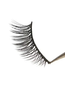 Himirell 10对猫眼半假睫毛，加长眼尾假睫毛，放大眼睛，适合节日、节假日、约会等化妆场合 - 黑色 - 查看 4