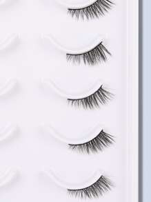 Himirell 10对猫眼半假睫毛，加长眼尾假睫毛，放大眼睛，适合节日、节假日、约会等化妆场合 - 黑色 - 查看 6