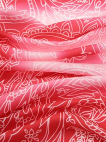 佩斯利印花方巾 - 彩色 - 查看 5