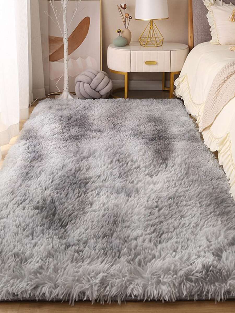 1pc Light Grey Rug, Modern Polyester Floor Rug For Home - Light Grey - View 1