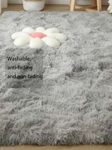 1pc Light Grey Rug, Modern Polyester Floor Rug For Home - Light Grey - View 4