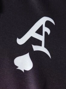 Manfinity Homme 男士撲克牌圖案漸層抽繩連帽衫和運動褲 - 彩色 - 查看 6