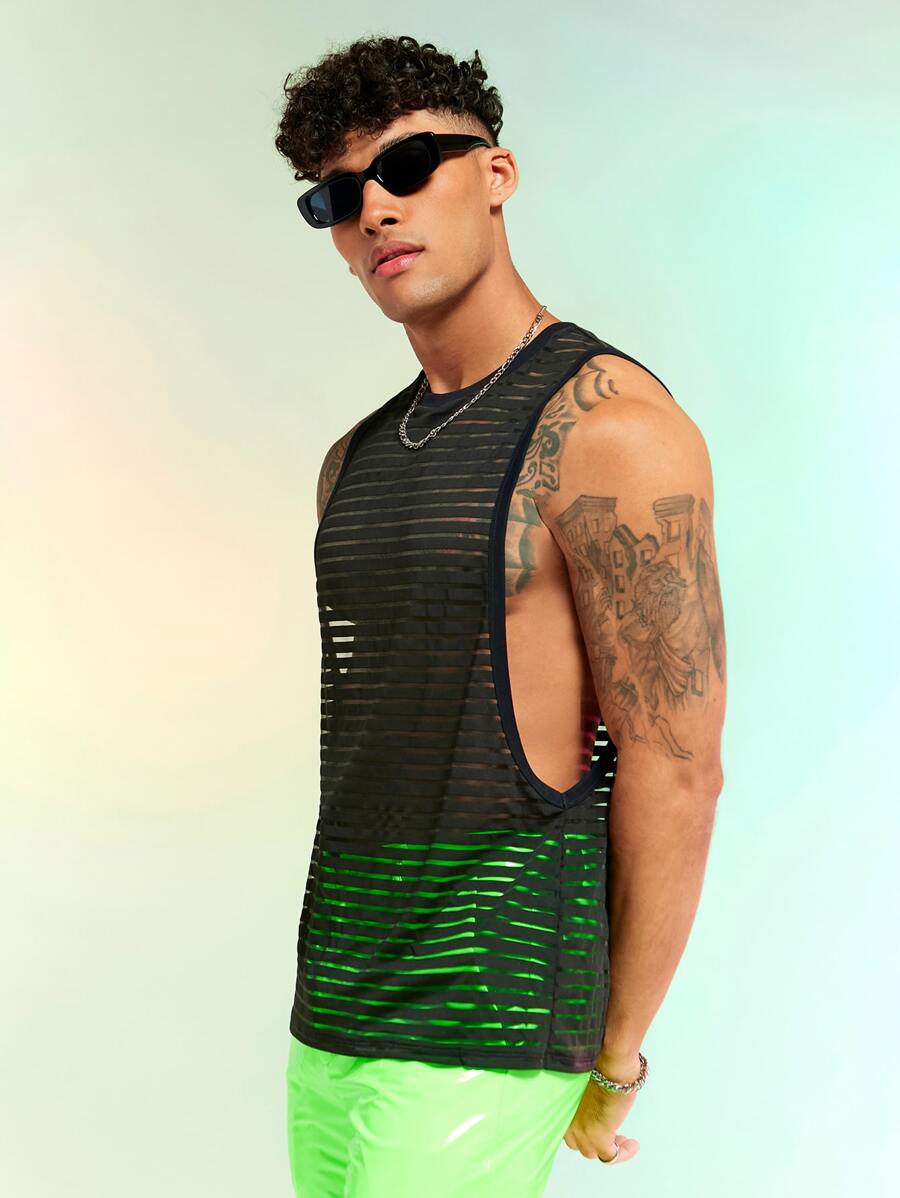 FeverCity Áo thun & Áo lót Nam cắt màu trơn Giải trí - màu đen - Xem 1