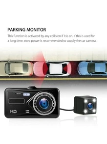 Dash Cam Front And Rear Camera Car DVR Video Recorder Vehicle Black Box FHD1080P With 64G SD Card - Black - View 4