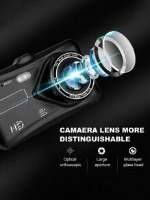 Dash Cam Front And Rear Camera Car DVR Video Recorder Vehicle Black Box FHD1080P With 64G SD Card - Black - View 5