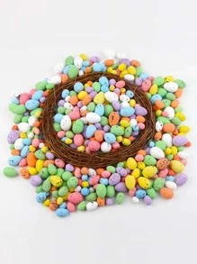 20pcs/set Plastic Decoration Object, Random Color Egg Design Decoration Craft For Easter - Multicolor - View 1