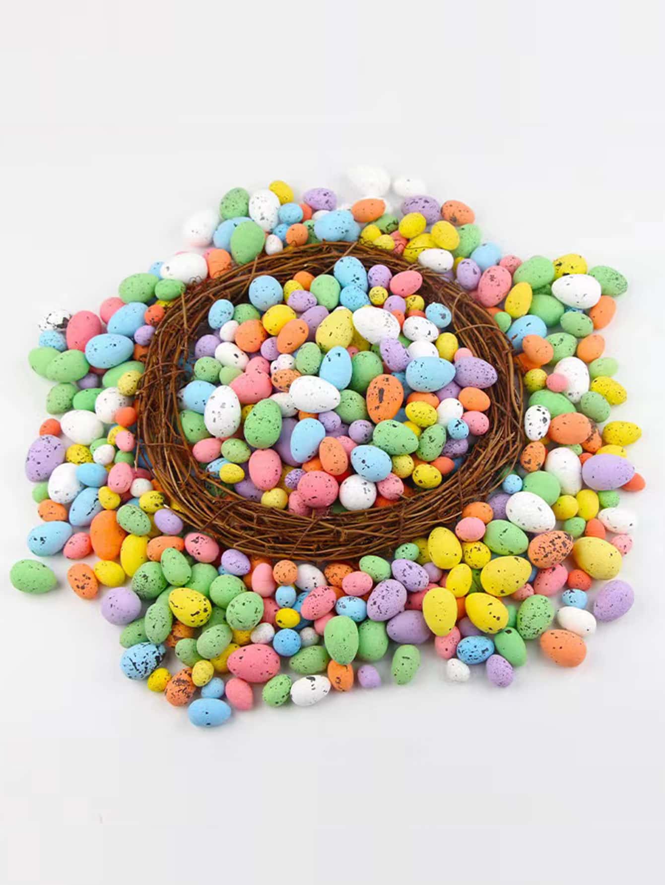 20pcs/set Plastic Decoration Object, Random Color Egg Design Decoration Craft For Easter - Multicolor - View 1