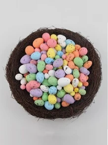 20pcs/set Plastic Decoration Object, Random Color Egg Design Decoration Craft For Easter - Multicolor - View 4