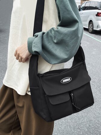 Simple Versatile Solid Color Shoulder Bag, Fashion Hobo Tote Bag Casual Multi Pocket Large Capacity Crossbody Bucket Bag, Vintage Satchel Bag For Outdoor Travel Commuting Work, Handbag Shopping Bags Bum Bag Rider Bag Fanny Pack Beach Bag Gym Bag Black Bag Hiking Multi-Functional Portable Goyard Vacation Side Bags Leather Bag Hobo Bag Christmas Gifts Holiday Essentials Camping Sling Bag Summer Back To School Summer Bag Spring Break Bag Pack Cross Body Bag School Supplies Purse Small Bag For Men Body Bag For Men