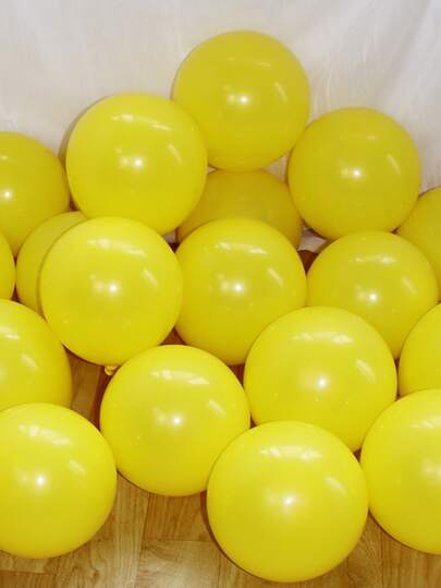 10入組/套乳膠氣球派對用黃色派對慶典裝飾氣球