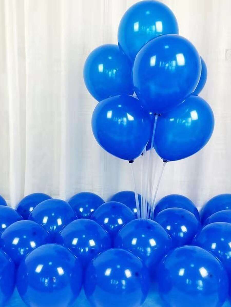 10 piezas Globo de decoración de celebración de fiesta látex para fiesta - Azul - Ver 1