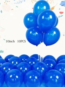 10 piezas Globo de decoración de celebración de fiesta látex para fiesta - Azul - Ver 3