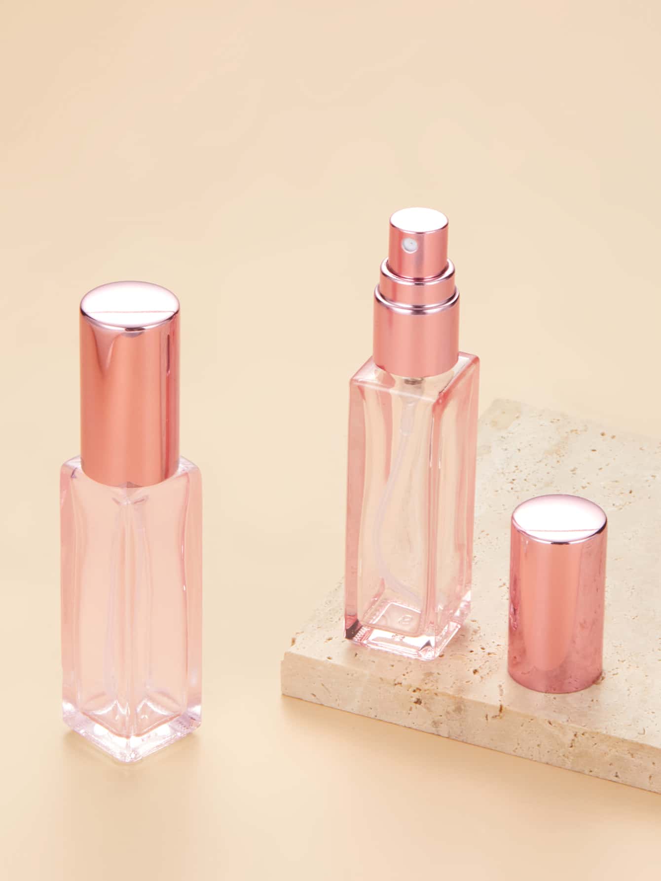 2pcs 10ML Empty Perfume Spray Bottle,Refillable Perfume Atomizer Bottle, Mini Spray Bottles, Small Pocket Perfume Bottle, Scent Pump Case, Portable Empty Perfume Container for Travel - Pink - View 1